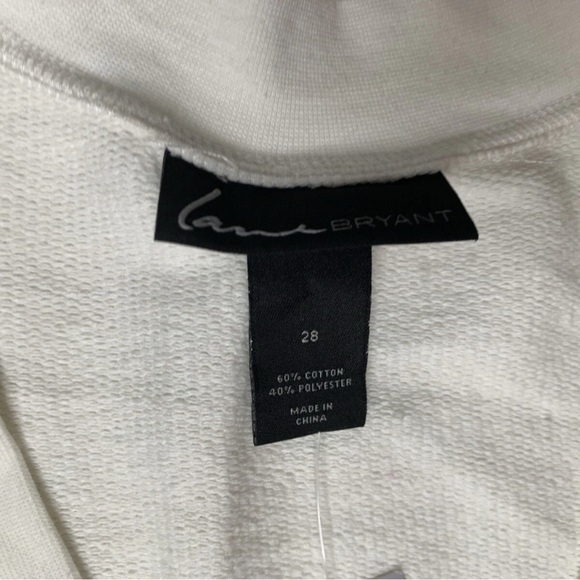 Lane Bryant Jacket Women's 28 Gray & White Sweatshirt Athletic Zip NEW. 295 - Picture 3 of 4